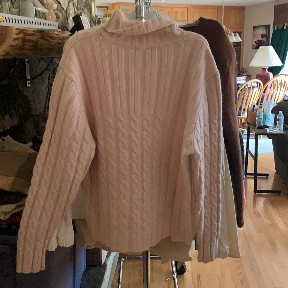 Pink knitted sweater